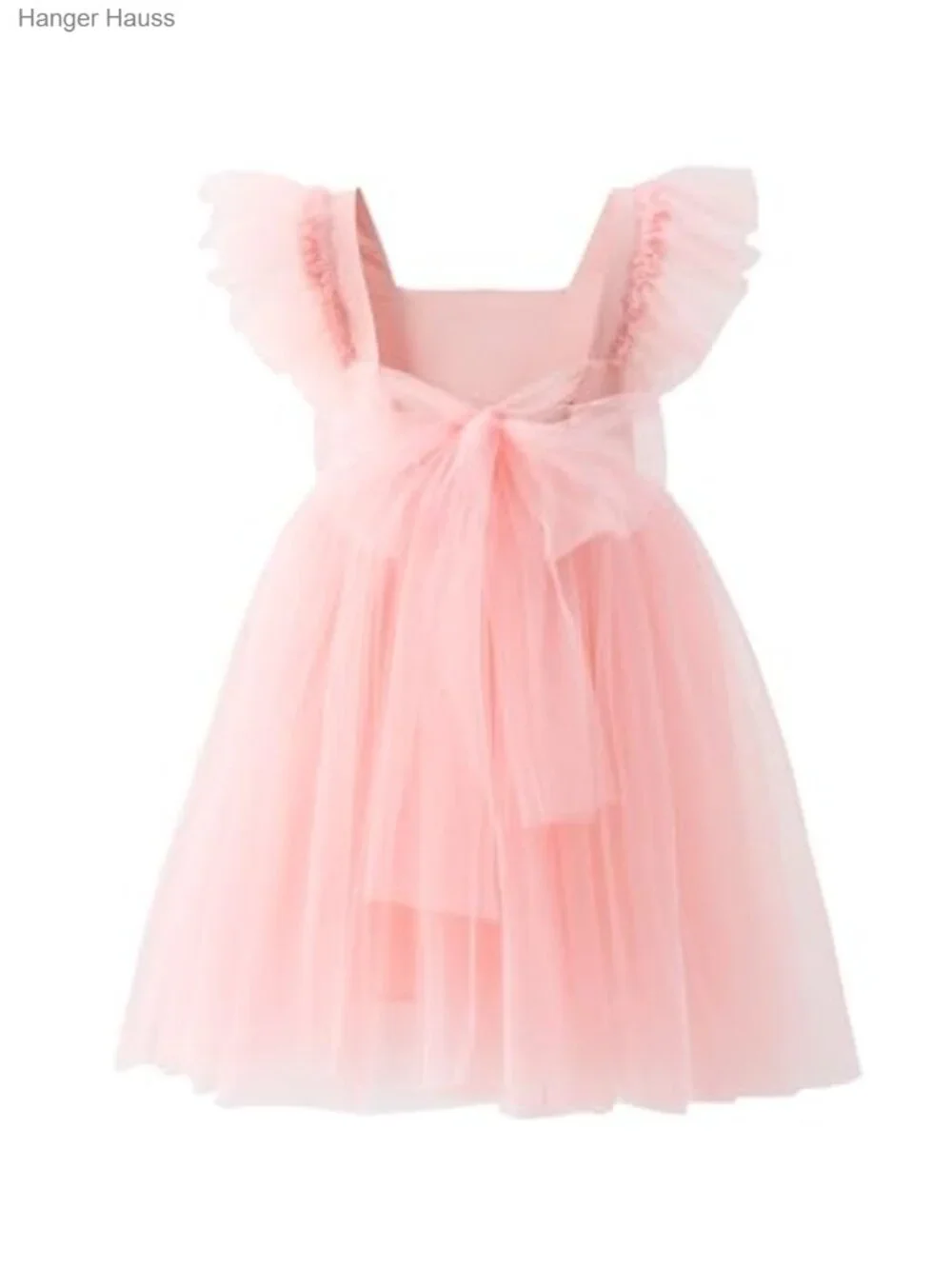 Toddler Girls Tulle A-Line Party Dress Ruffle Sleeve Formal